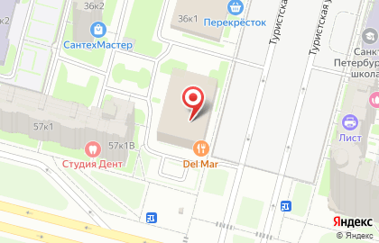 Служба доставки еды из ресторанов Del Mar Delmario на карте