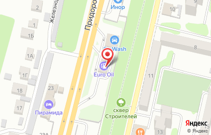 Продуктовый магазин EuroOil на Придорожной улице на карте