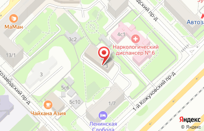 Управление социальной защиты населения Южного административного округа в Москве на карте