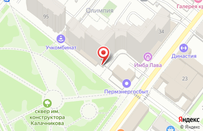ТЦ Олимп в Мотовилихинском районе на карте