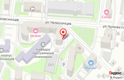 Частное охранное предприятие Скала на улице Челюскинцев на карте