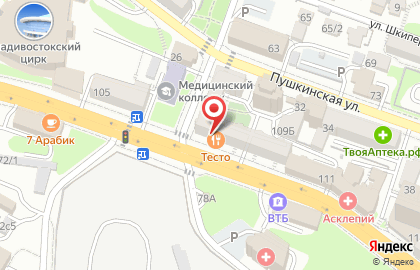 Магазин тканей и фурнитуры на Светланской улице на карте