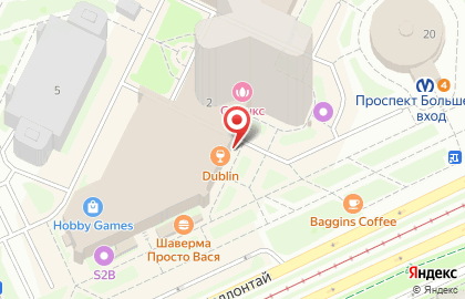 Паб Dublin Pub & Blackwood на метро Проспект Большевиков на карте