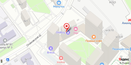 Салон красоты Xsize на метро Аминьевская на карте