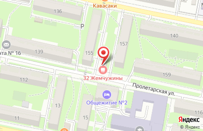 Перекресток на Пролетарской улице на карте