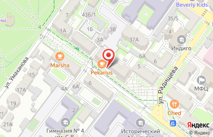 Гастроном на университетской на карте