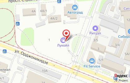 АЗС Лукойл на улице Орджоникидзе на карте