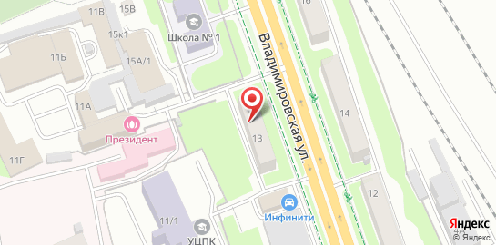 Ветеринарный центр Балу на Владимирской улице на карте
