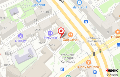 Мастерская №1 на Садовой-Черногрязской улице на карте