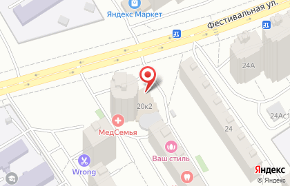 Сервисный центр Europic на Фестивальной улице на карте