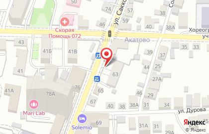 Центральный район Киоск по продаже фруктов и овощей на улице Сакко и Ванцетти на карте