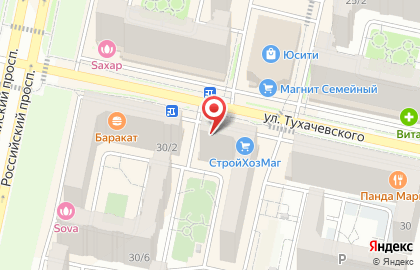 Гастроном Матрешка на улице Тухачевского на карте