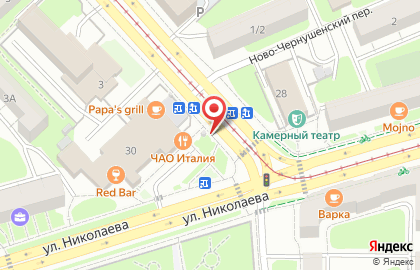 Киоск по продаже печатной продукции на улице Николаева на карте