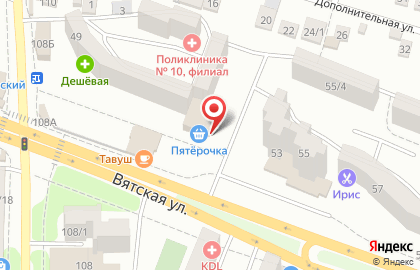 Супермаркет Пятёрочка в Ростове-на-Дону на карте