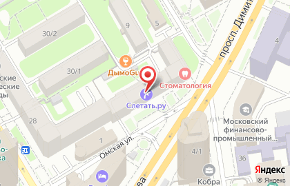 Многопрофильное клиническое учреждение РЖД-Медицина на Площади Гарина-Михайловского на карте