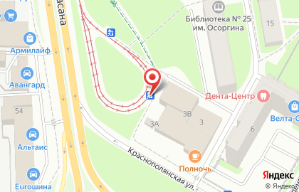 Магазин спортивных товаров Олимп на Краснополянской улице на карте