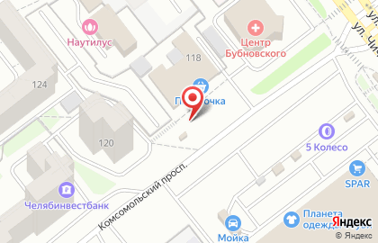 Шиномонтажная мастерская на Комсомольском проспекте на карте