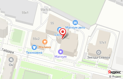 Салон мебели Цвет Диванов на улице Гайдара на карте