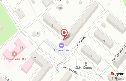 Гостевой дом Стрекоза в Калининграде на карте