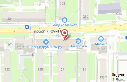 Магазин разливных напитков АЯН на проспекте Фрунзе на карте