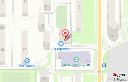Супермаркет Пятёрочка на Парковой улице в Лыткарино на карте