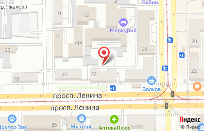 Агентство воздушных сообщений Трансаэросервис на проспекте Ленина на карте