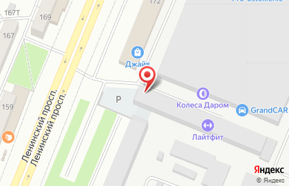 Шиномонтажная мастерская в Железнодорожном районе на карте
