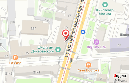 IT-компания Dins на Старо-Петергофском проспекте на карте