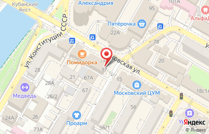 Локон на Московской улице на карте