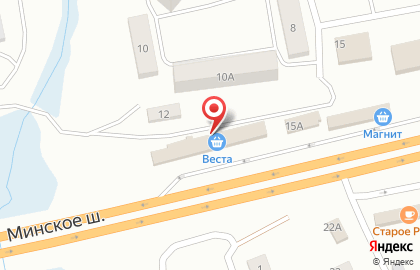 Продуктовый магазин в Смоленске на карте