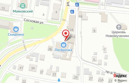 Магазин хозтоваров на ул. Ушакова, 1а на карте