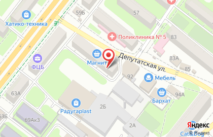 Служба заказа товаров аптечного ассортимента Аптека.ру на Депутатской улице на карте