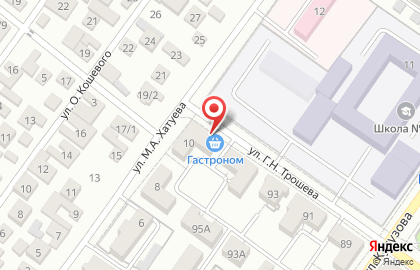 Гастроном в Грозном на карте