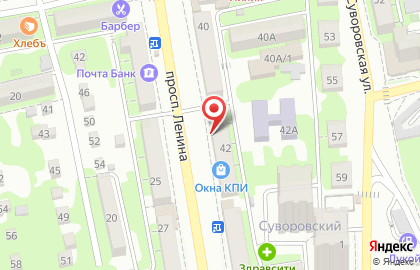 Торгово-монтажная компания Империя окон на проспекте Ленина на карте