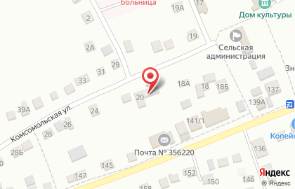 Участковый пункт полиции с. Надежда на Комсомольской улице на карте