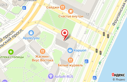 Студия Epil Star на Фрунзенской набережной на карте