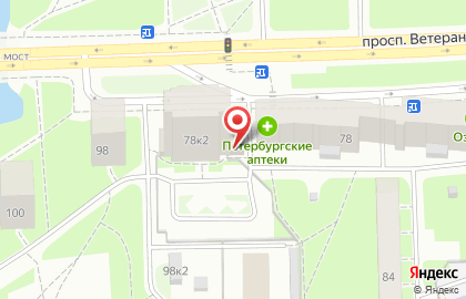 Магазин текстиля для дома на проспекте Ветеранов на карте