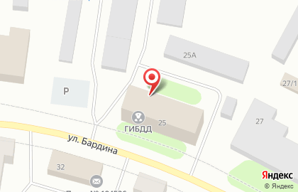 Центральная городская библиотека на улице Бардина на карте
