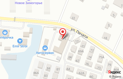 Шиномонтажная мастерская на ул. Печати, 15 на карте