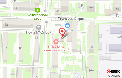 Магазин овощей и фруктов в Центральном районе на карте