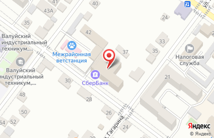 Газпром межрегионгаз Белгород, территориальный участок по реализации газа в г. Валуйки на карте