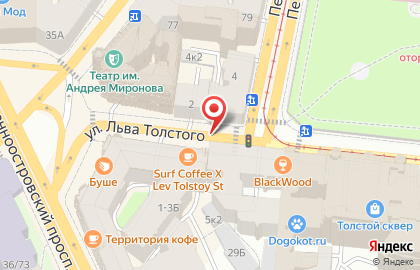 Step на улице Льва Толстого на карте