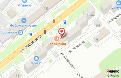 Ресторанный комплекс Славянский в Первомайском районе на карте