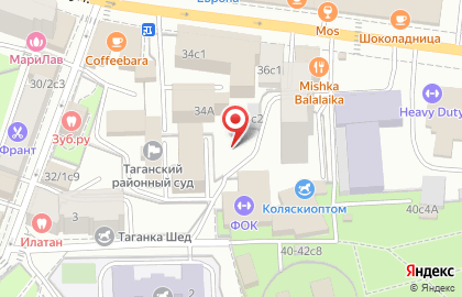 Московская транспортная компания на Таганской улице на карте