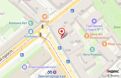 Coral на Загородном проспекте на карте