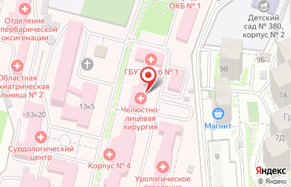 Волгоградская областная клиническая больница №1 на Ангарской улице на карте