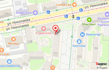 Мастерская по ремонту обуви на улице Николаева на карте