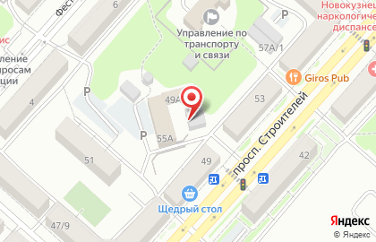 Компания по производству натяжных потолков и жалюзи Верхаус на проспекте Строителей на карте