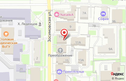 Кадастровое бюро на Зосимовской улице на карте