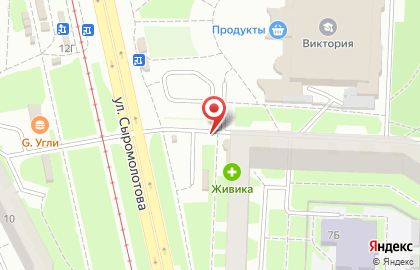 Киоск по продаже фруктов и овощей на улице Сыромолотова 7 на карте